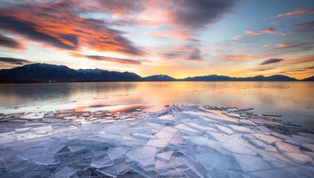Ice Sheets on Utah Lake