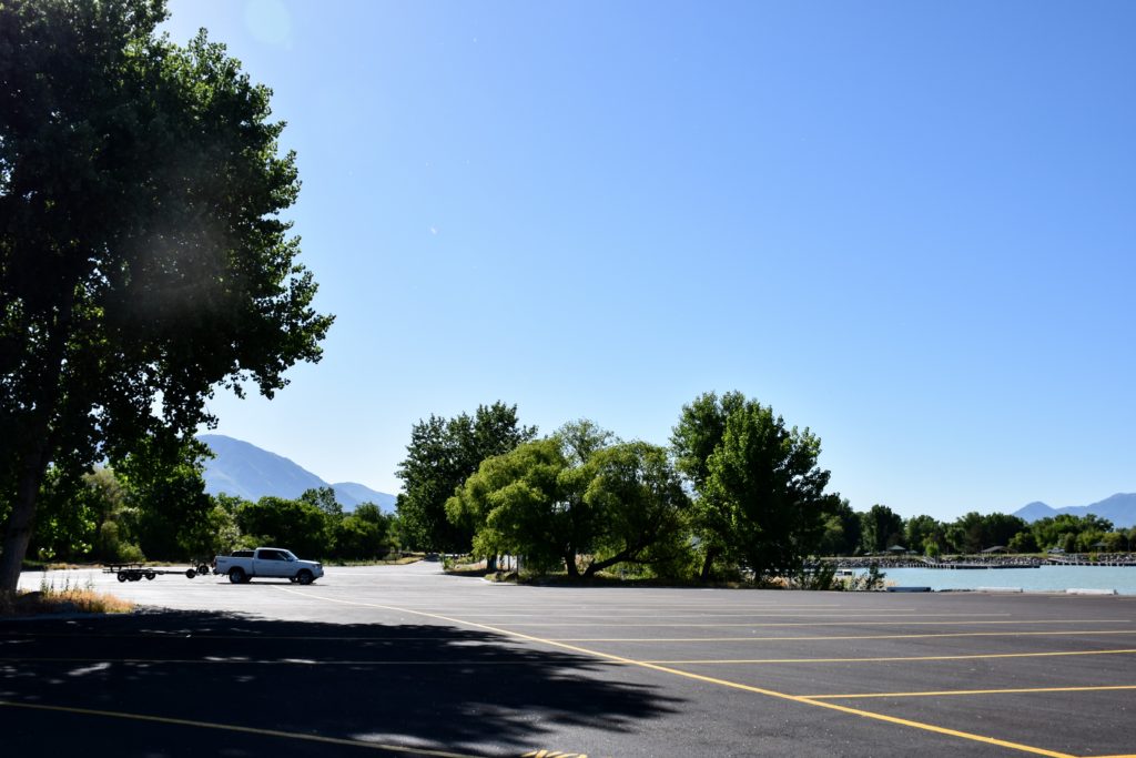 utah lake parking lot